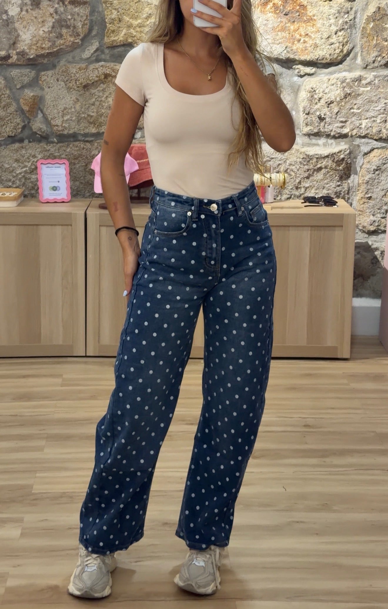Calças Polka Dots