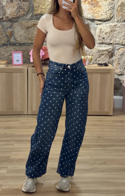Calças Polka Dots